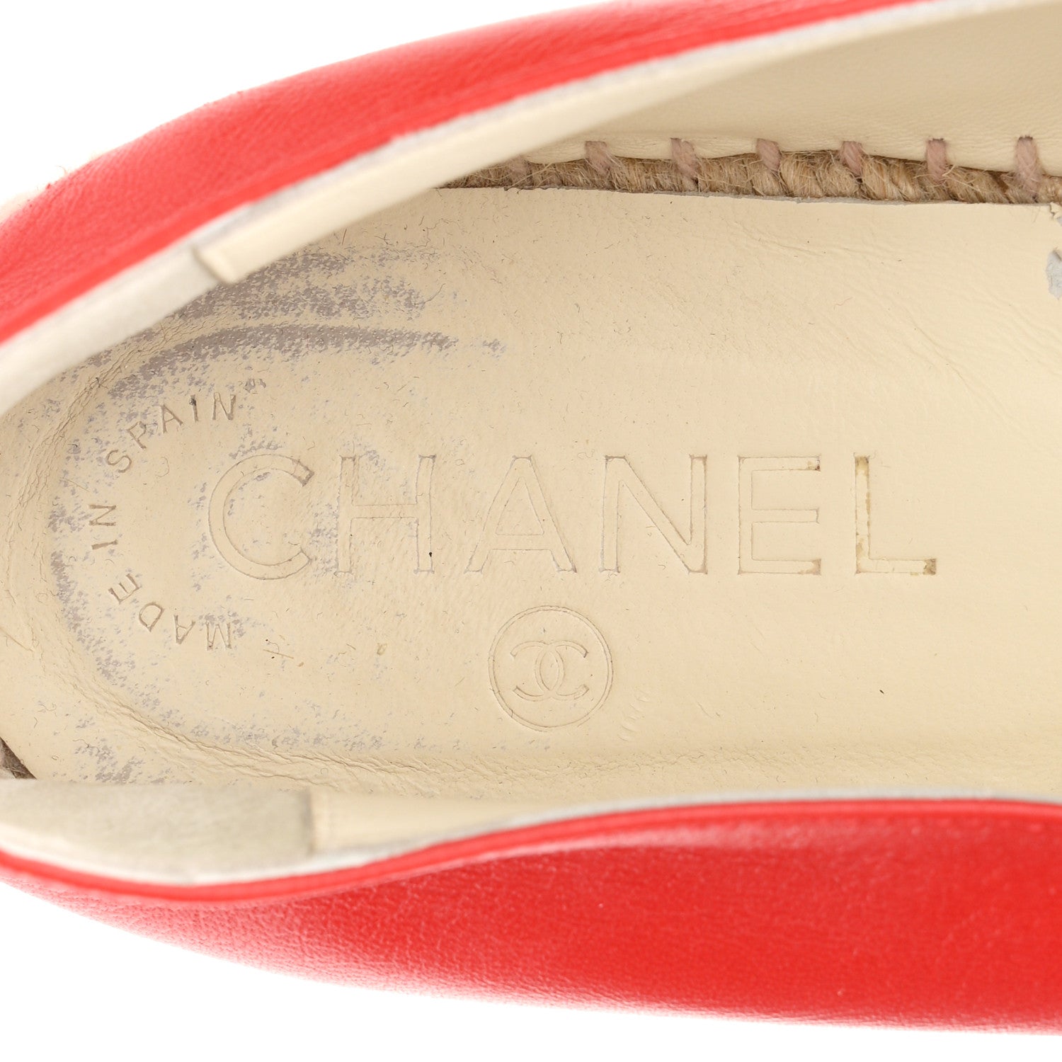 Chanel Lambskin CC Espadrilles 41 Red 9 of 11