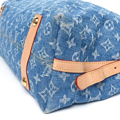 Louis Vuitton Monogram Denim CarryAll MM Blue 9 of 9