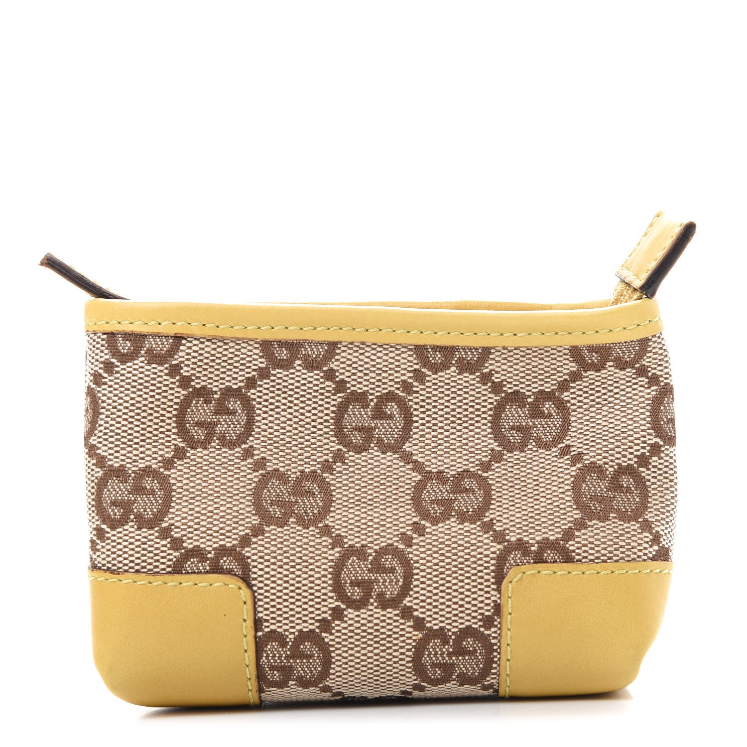 Gucci Monogram Pouch Yellow 1 of 9