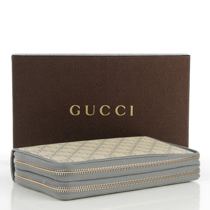 Gucci GG Supreme Monogram Travel Document Case Ecru Grigio 4 of 8