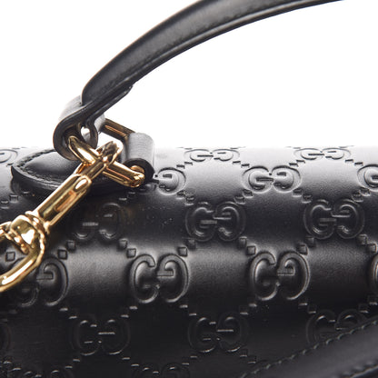 Gucci Guccissima Signature Small Padlock Top Handle Bag Black 10 of 10