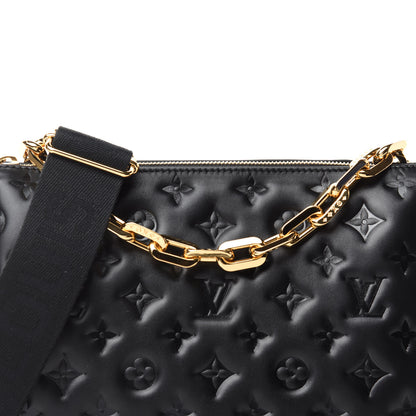 Louis Vuitton Lambskin Embossed Monogram Coussin PM Black 9 of 9