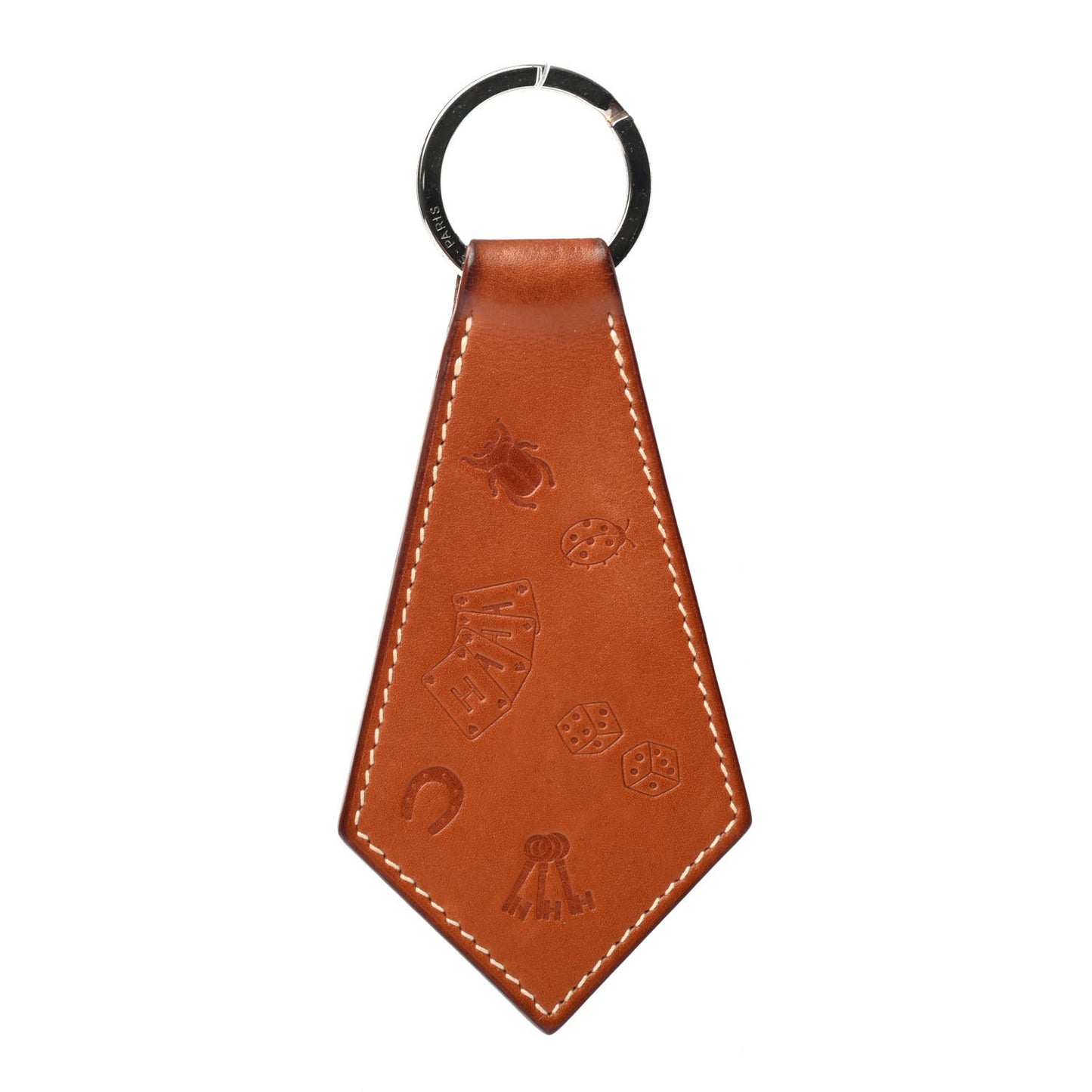 Barenia Palladium Superlucky Key Ring Fauve