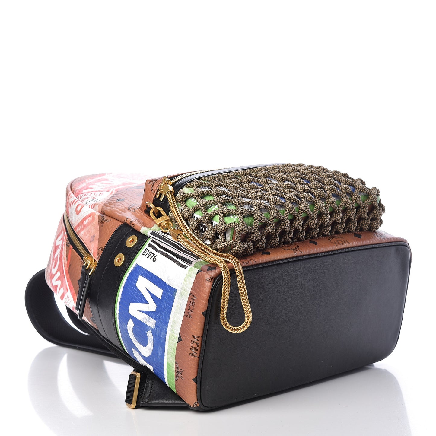 Visetos Flight Print Medium Stark Backpack Cognac