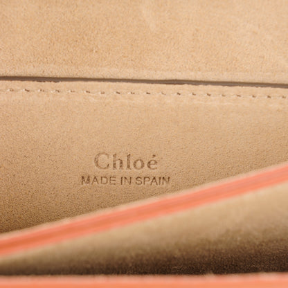 Chloe Python Calfskin Small Faye Shoulder Bag Milky Coffee 6 of 7