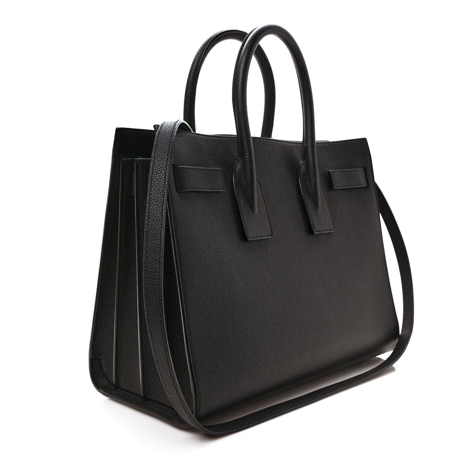 Saint Laurent Grained Calfskin Small Sac De Jour Black 3 of 8