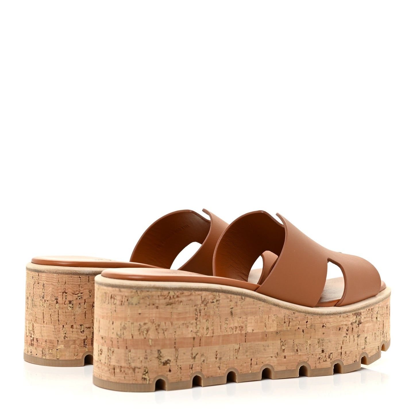 Calfskin Cork Eze 30 Sandals 36 Marron Glaise