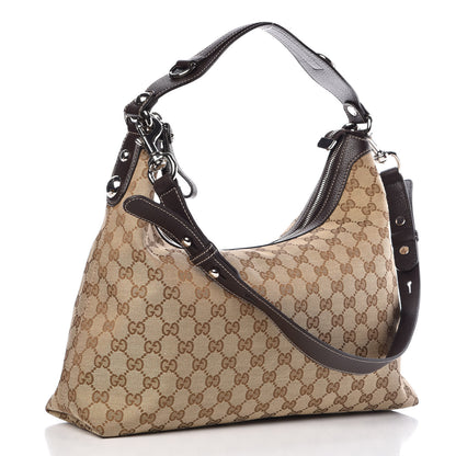 Gucci Monogram Medium Icon Bit Hobo Dark Brown 4 of 11