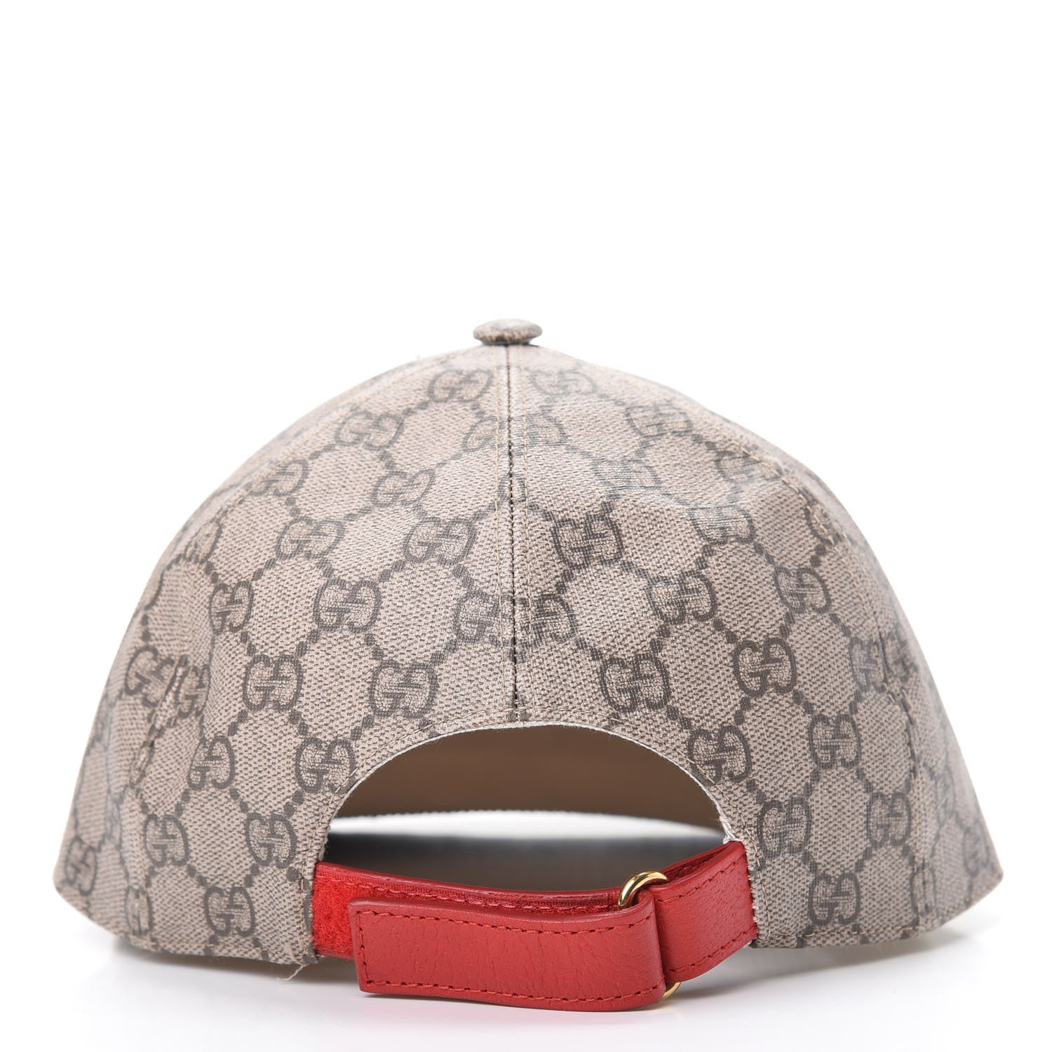 Gucci GG Supreme Monogram Apple Print Baseball Hat M Beige Red 4 of 7