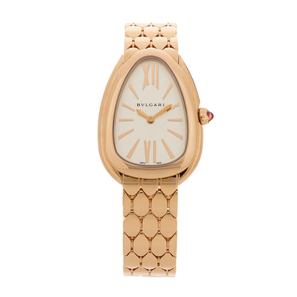 Bulgari 18K Rose Gold 33mm Serpenti Seduttori Quartz Watch 1 of 4