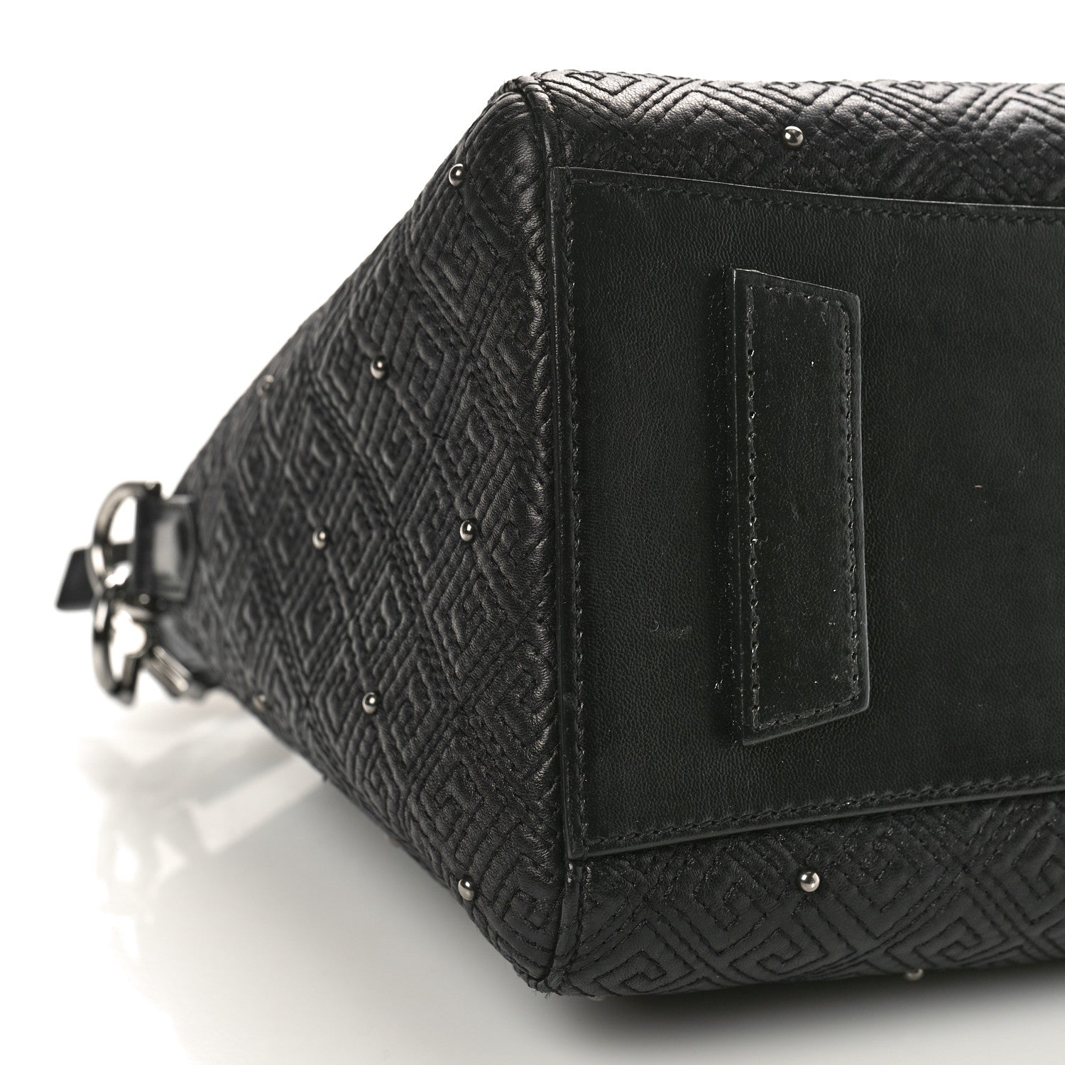 Givenchy Lambskin Logo Embossed Small Studded Antigona Black 8 of 10