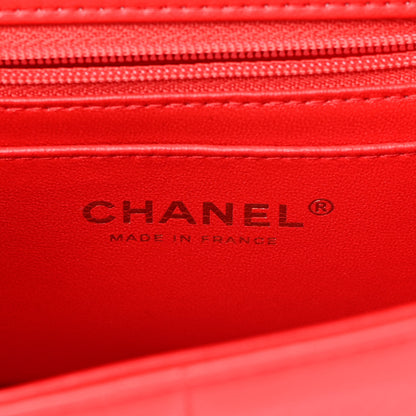 Chanel Lambskin Resin Crystal Square Quilted Monacoco Mini Flap Red 6 of 11