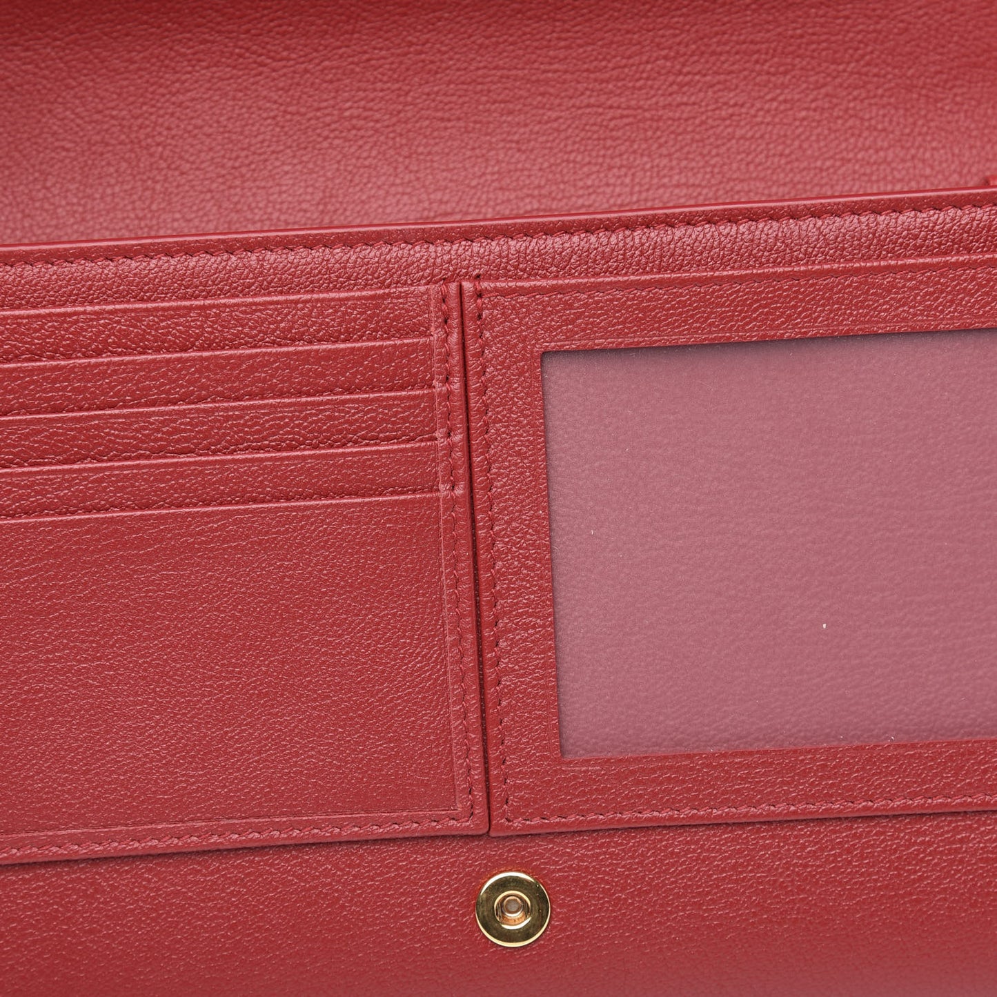 Calfskin Belle de Jour Chain Clutch Rouge Orient