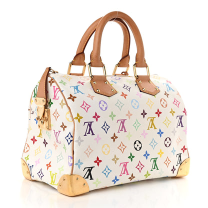 Louis Vuitton Monogram Multicolor Speedy 30 White 3 of 14