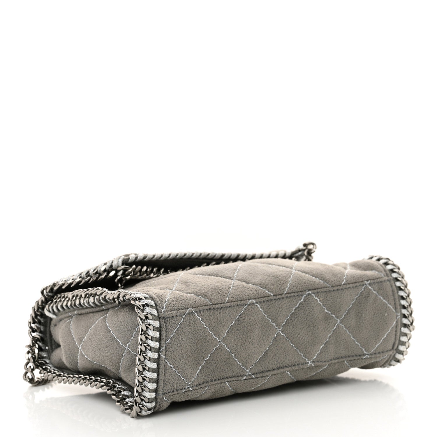 Stella McCartney Shaggy Deer Quilted Mini Falabella Tote Grey 4 of 10
