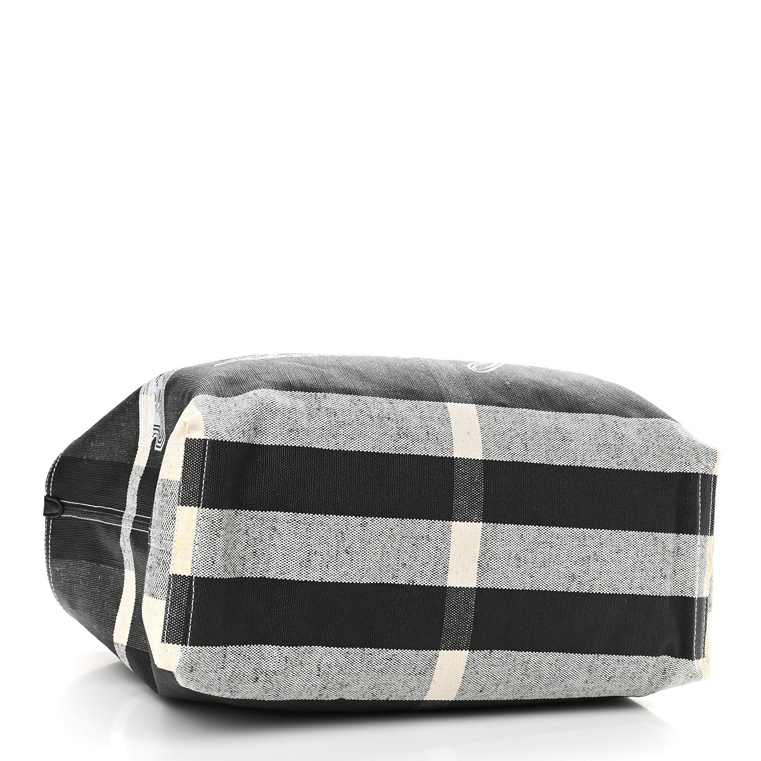 Burberry Coated Canvas Mega Check Medium Doodle Tote Black 4 of 9