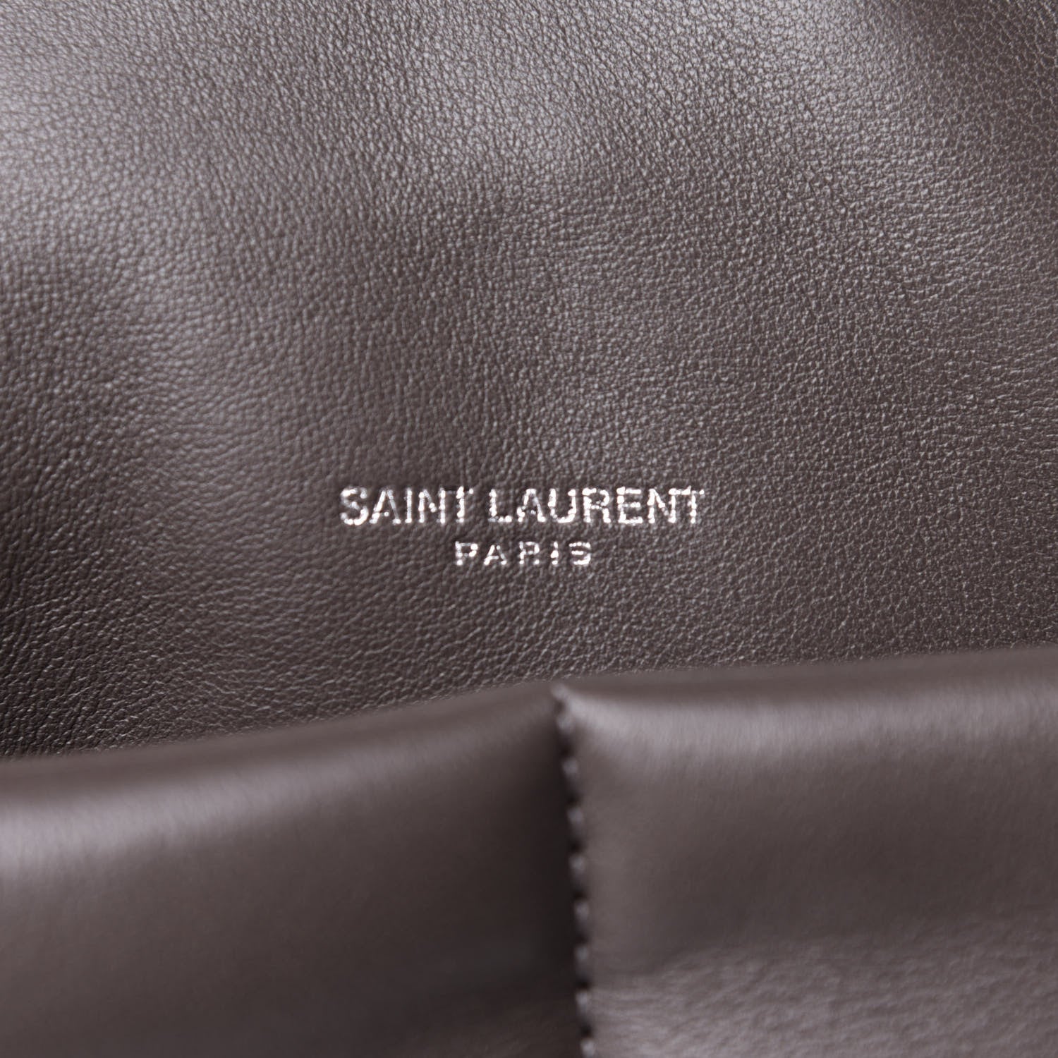Saint Laurent Calfskin Y Quilted Monogram Medium Loulou Chain Satchel Concrete 6 of 13