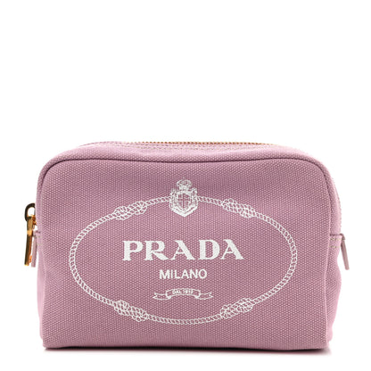 Prada Canvas Canapa Logo Pouch Alabastro 1 of 7