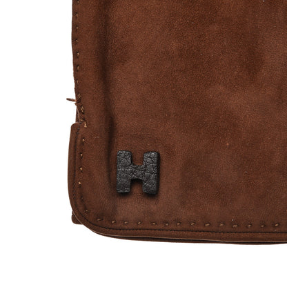 Hermes Suede Lambskin Gloves 9 4 of 4