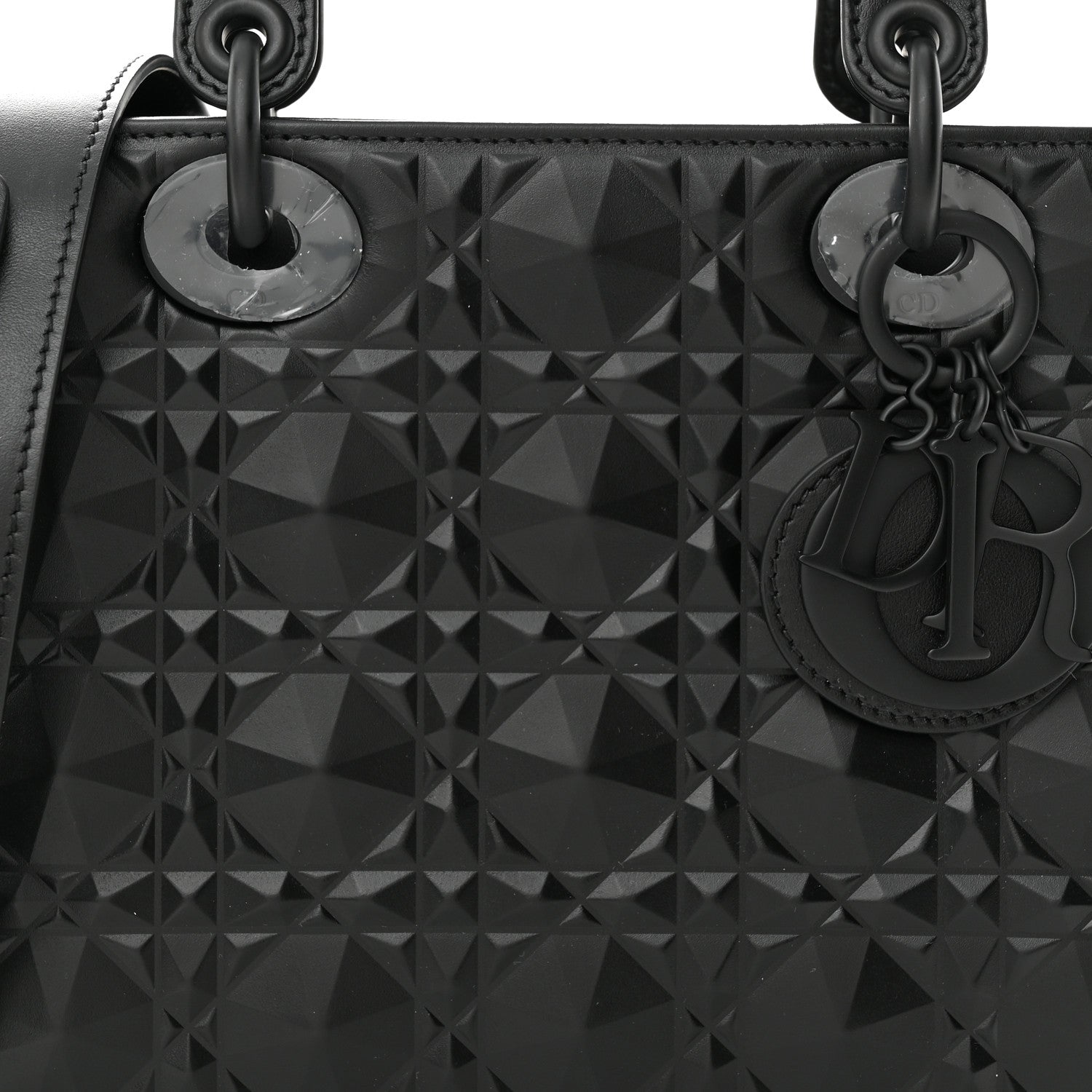Christian Dior Calfskin Cannage Diamond Small My ABCDior Lady Dior Black 9 of 11