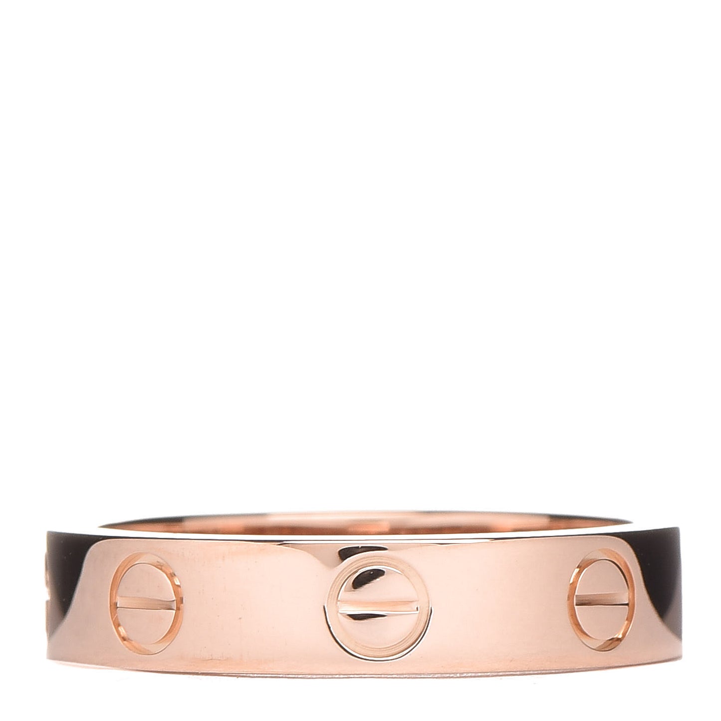 18K Pink Gold Diamond LOVE Wedding Band Ring 49 4.75