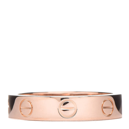 Cartier 18K Pink Gold Diamond LOVE Wedding Band Ring 49 4.75 3 of 5