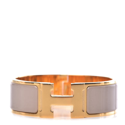 Hermes Enamel Wide Clic Clac H Bracelet GM Marron Glace 1 of 6