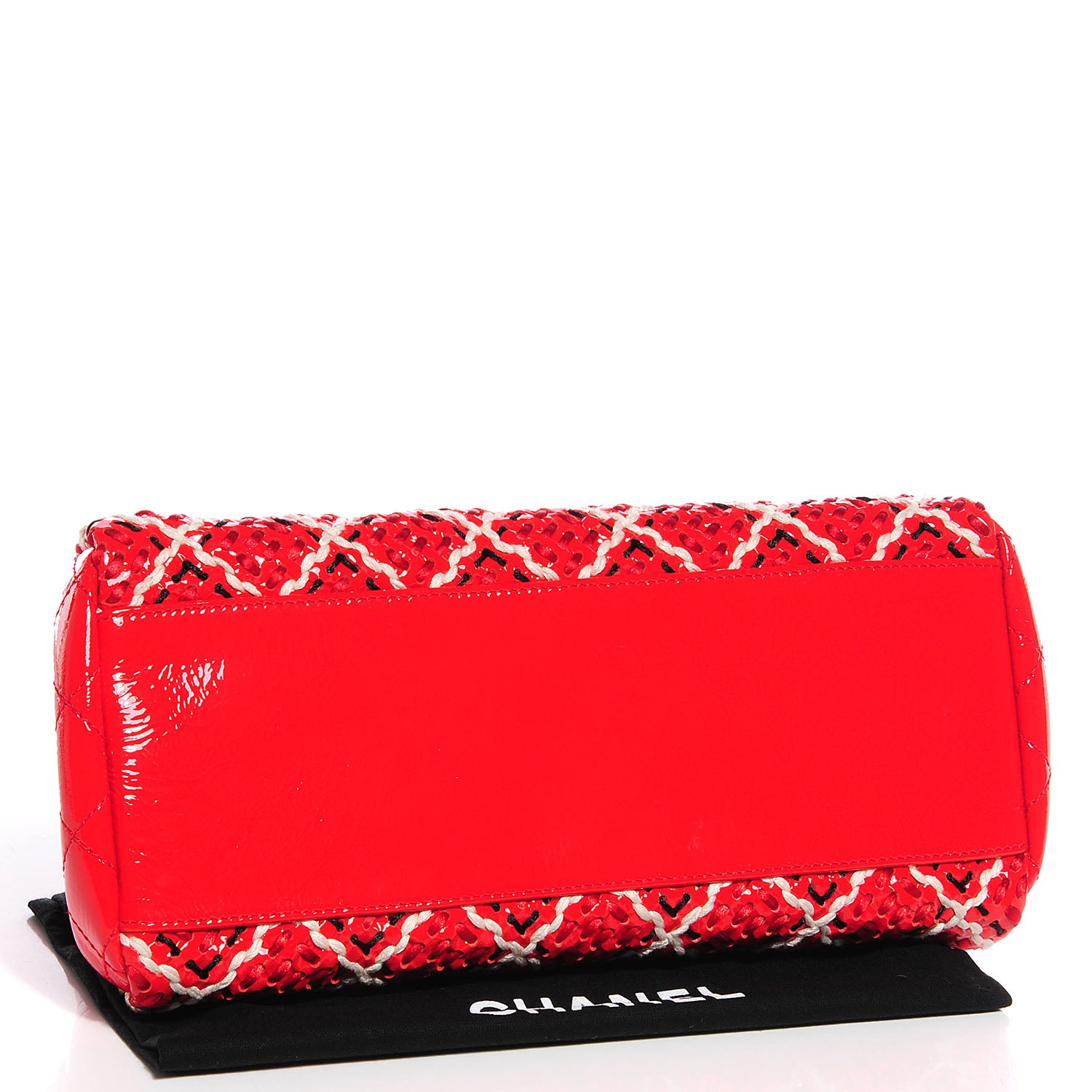 Chanel Patent Hand Embroidered Small Just Mademoiselle Red 4 of 8