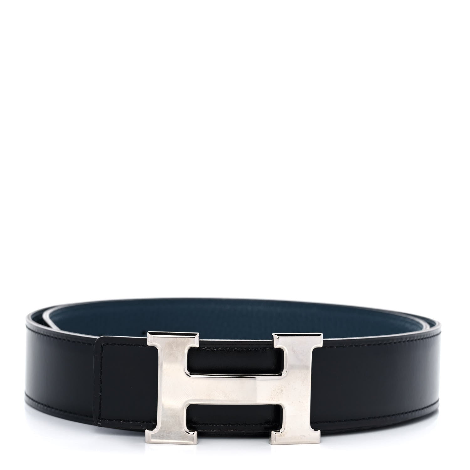 Hermes Box Togo 32mm H Belt 85 Black Colvert 1 of 7