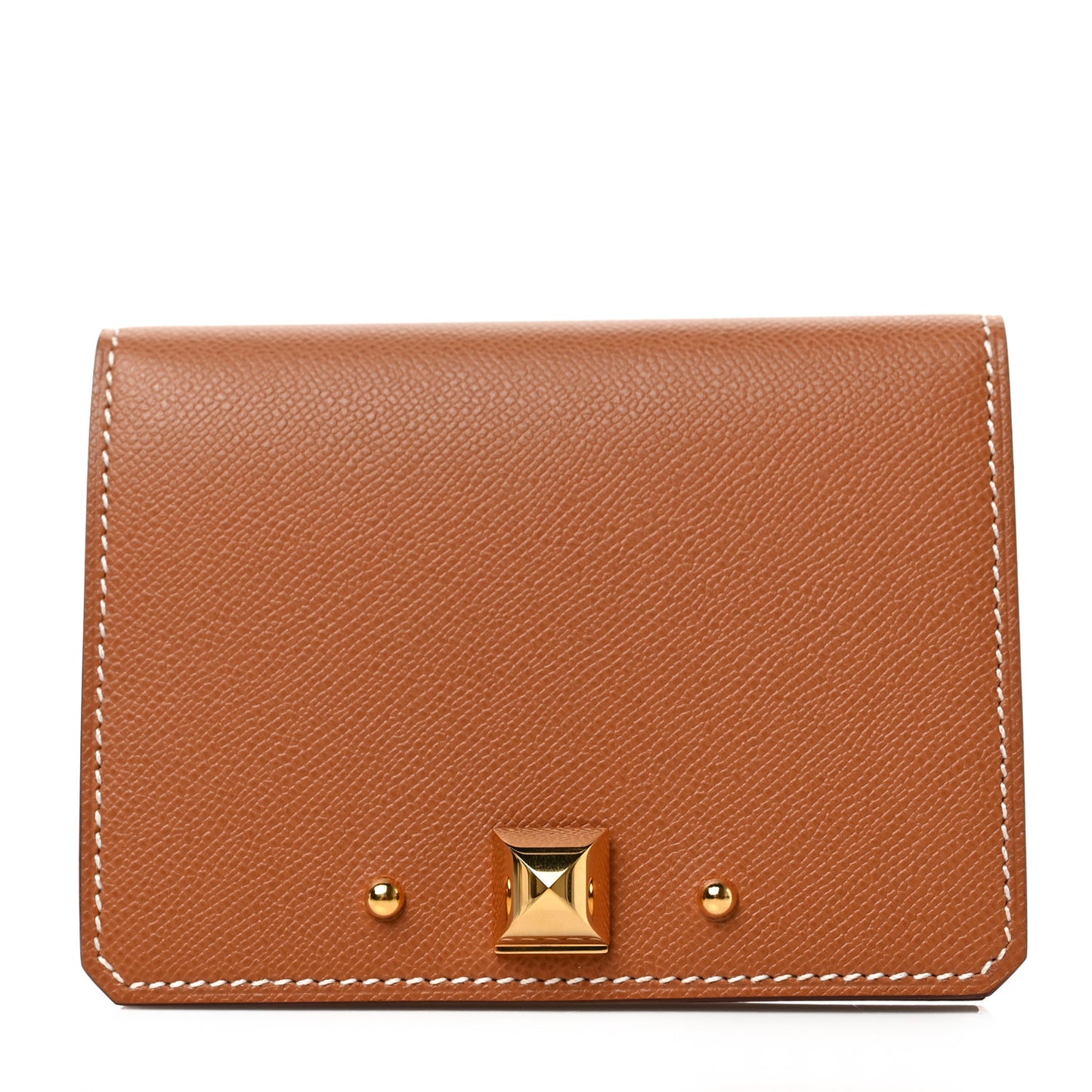 Madame Calfskin Medor Card Holder Gold