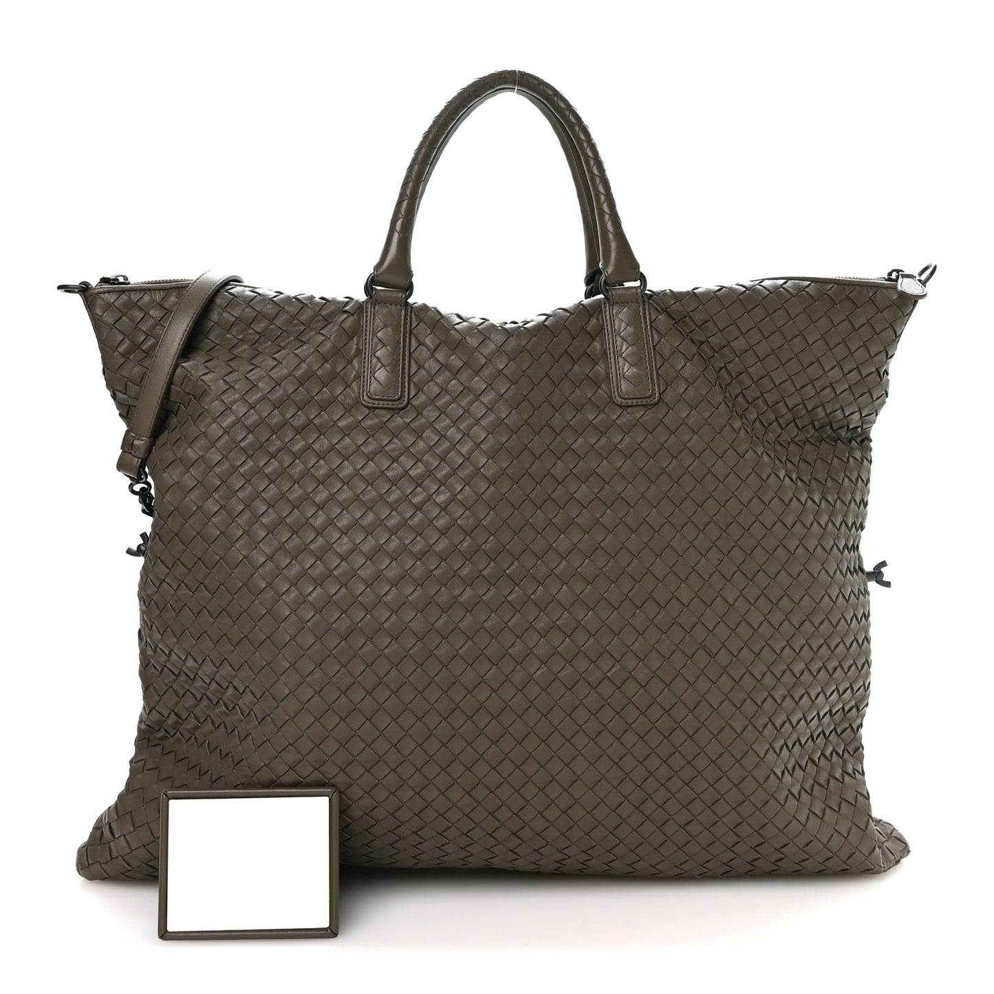 Nappa Intrecciato Maxi Convertible Tote Steel