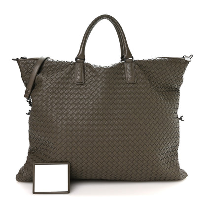 Bottega Veneta Nappa Intrecciato Maxi Convertible Tote Steel 3 of 12