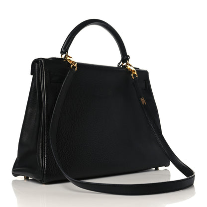 Hermes Taurillon Clemence Kelly Retourne 32 Black 3 of 11