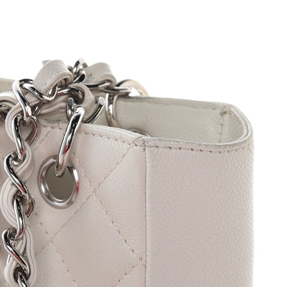 Chanel Caviar Quilted Petit Shopping Tote PST White 15 of 19