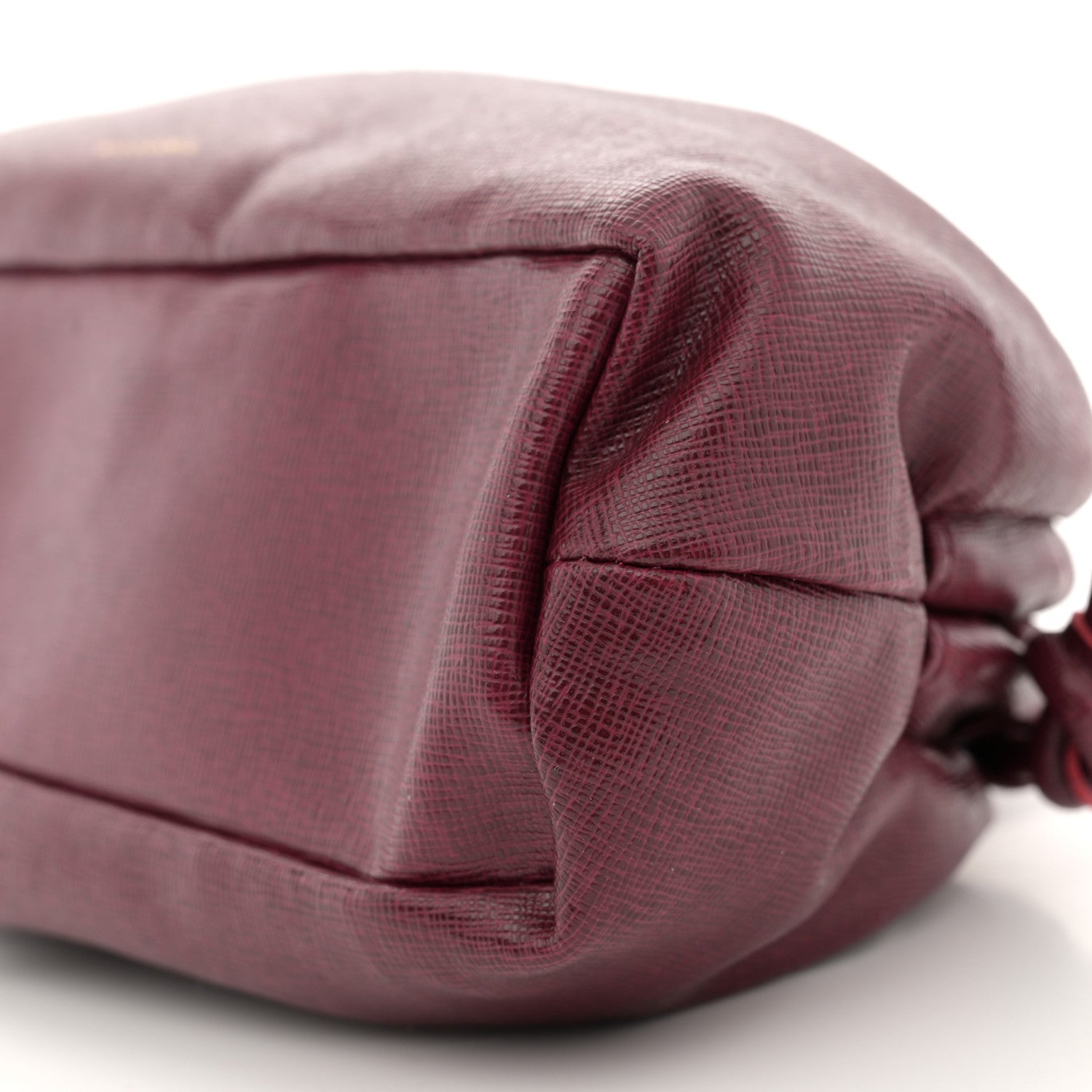 Mansur Gavriel Saffiano Cloud Clutch Claret 9 of 9