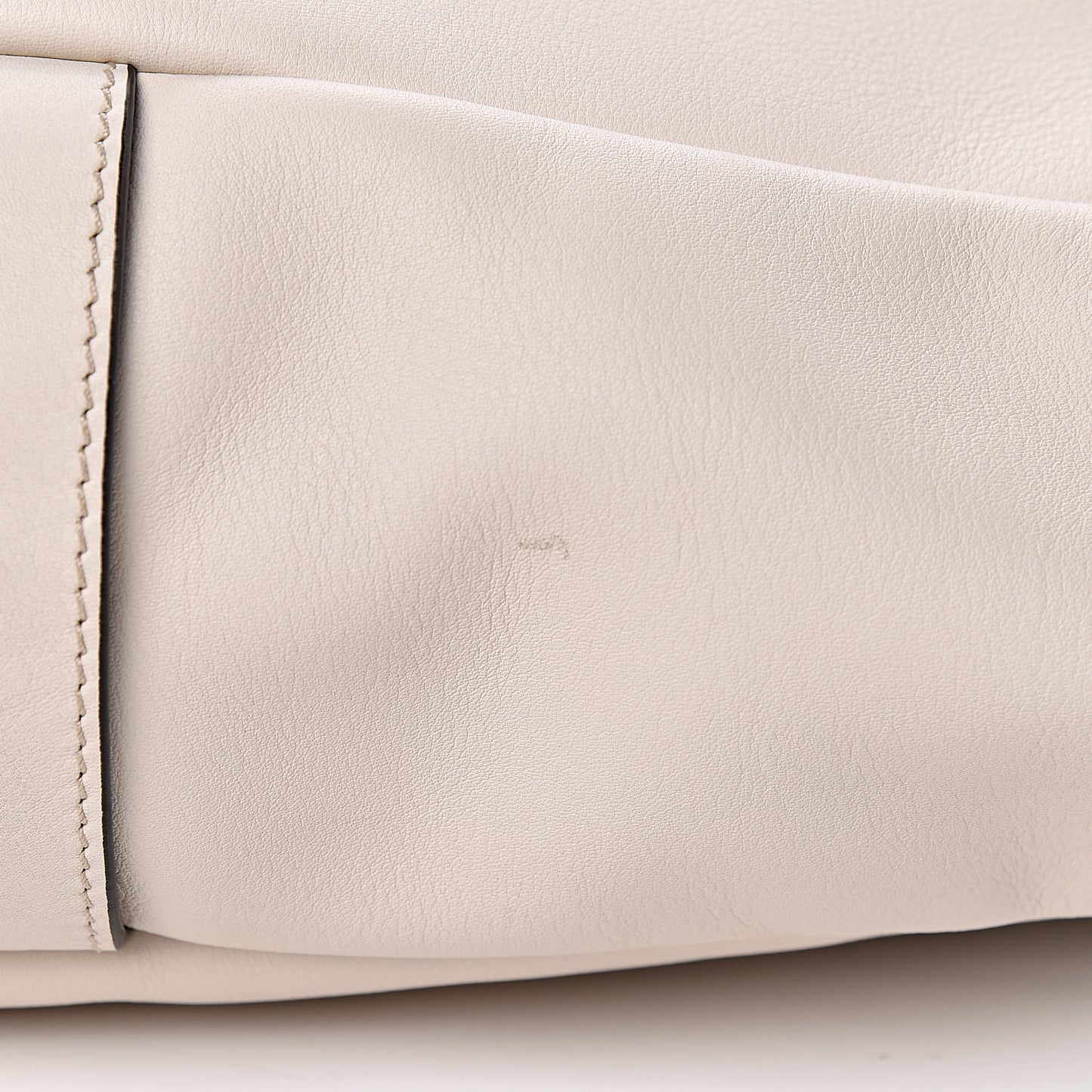 Calfskin Skull Perforated Tote Off White