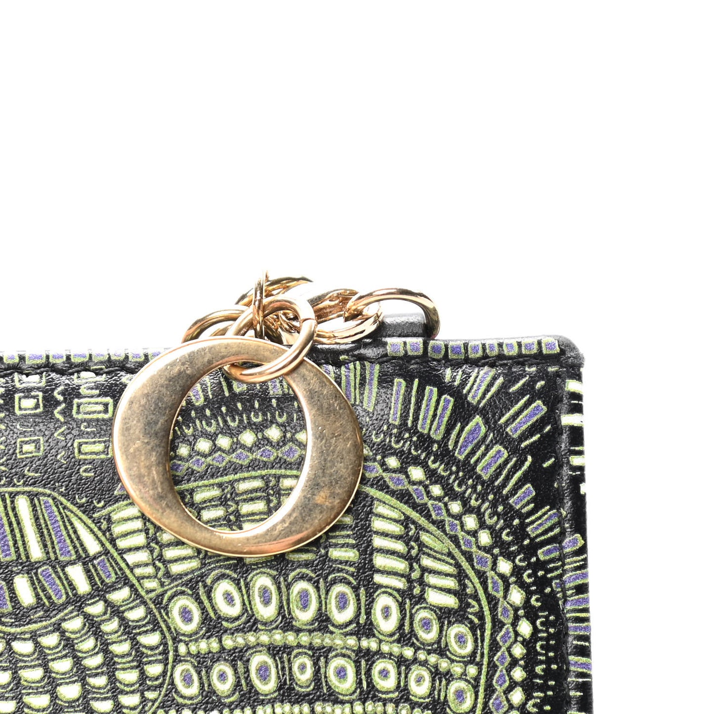 Calfskin Animals Card Holder Green
