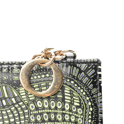 Christian Dior Calfskin Animals Card Holder Green 5 of 5