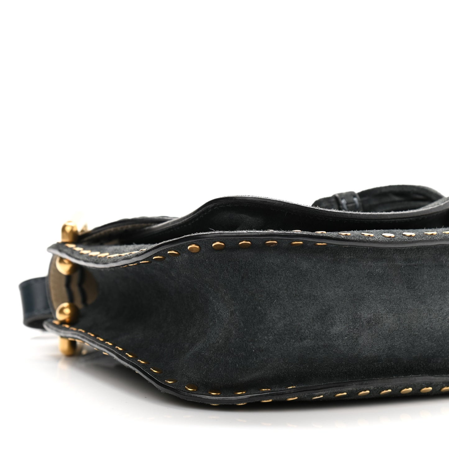 Suede Calfskin Braided Mini Hudson Shoulder Bag Full Blue