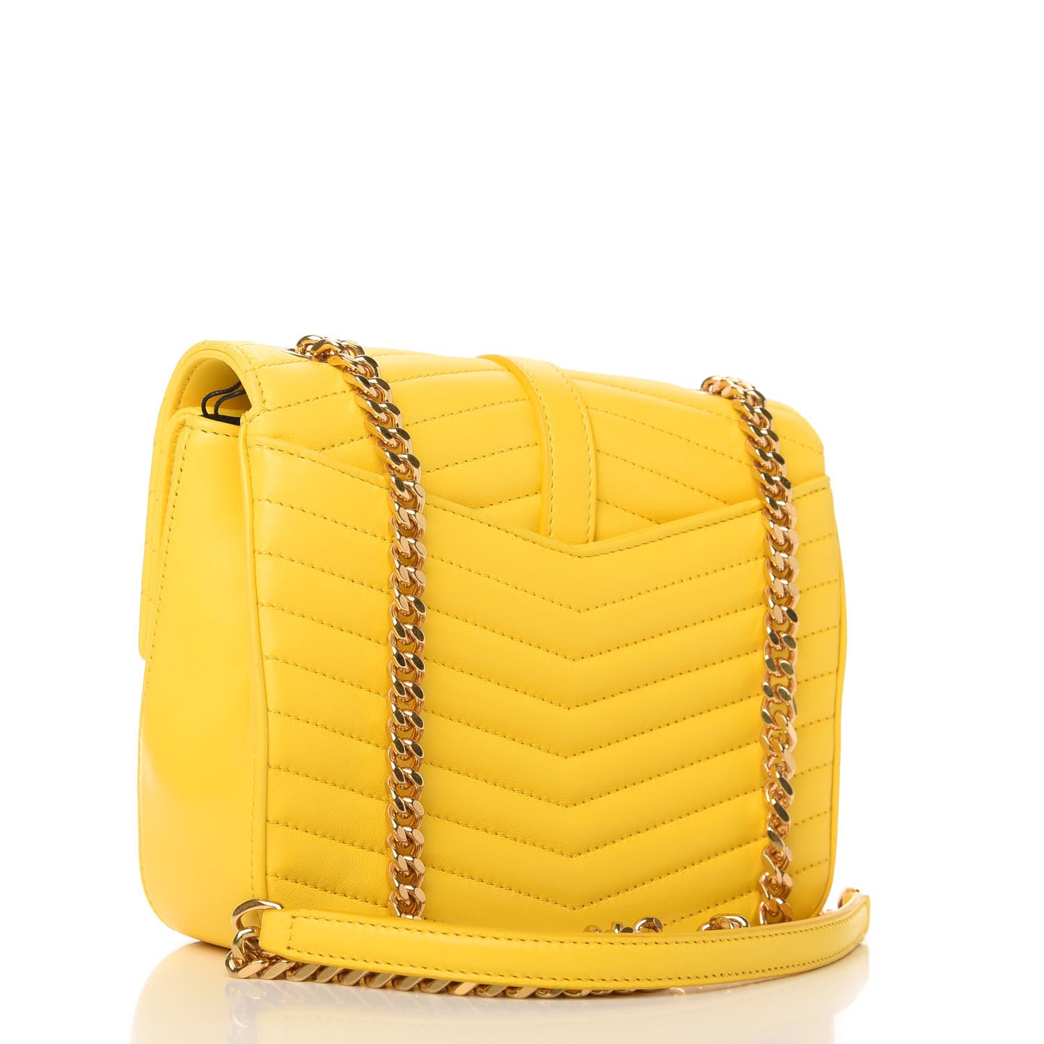 Saint Laurent Lambskin Matelasse Chevron Monogram Small Sulpice Bag Mimosa 3 of 10