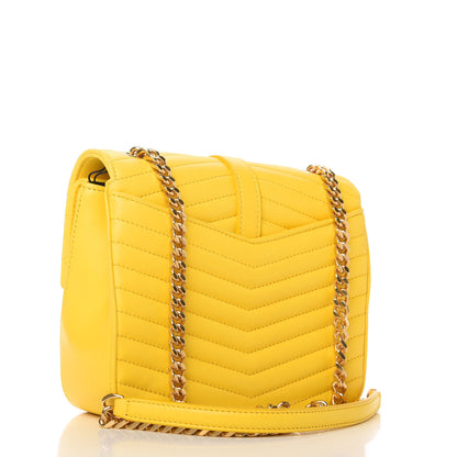 Saint Laurent Lambskin Matelasse Chevron Monogram Small Sulpice Bag Mimosa 3 of 10