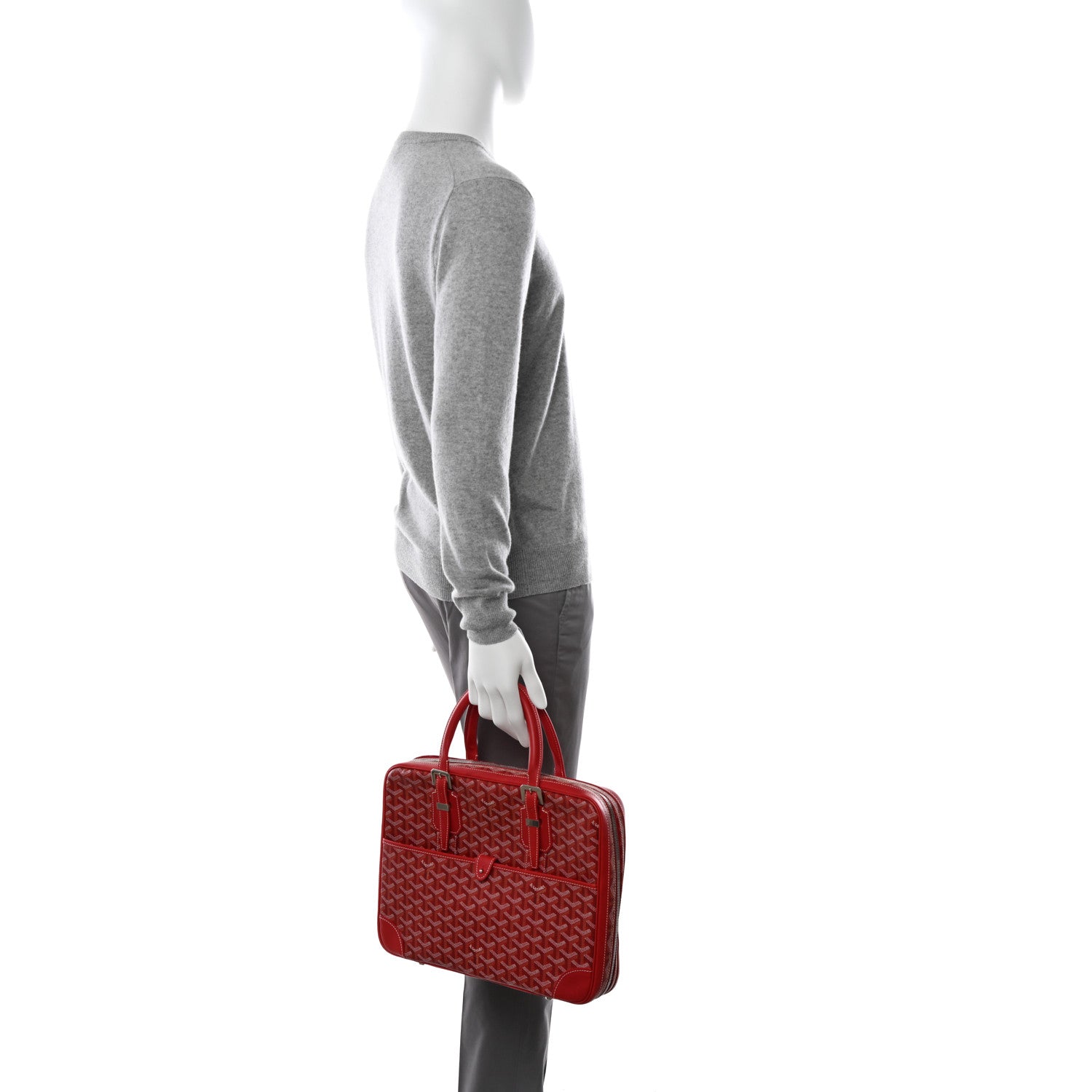 Goyard Goyardine Ambassade PM Briefcase Red 2 of 11