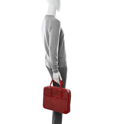 Goyard Goyardine Ambassade PM Briefcase Red 2 of 11