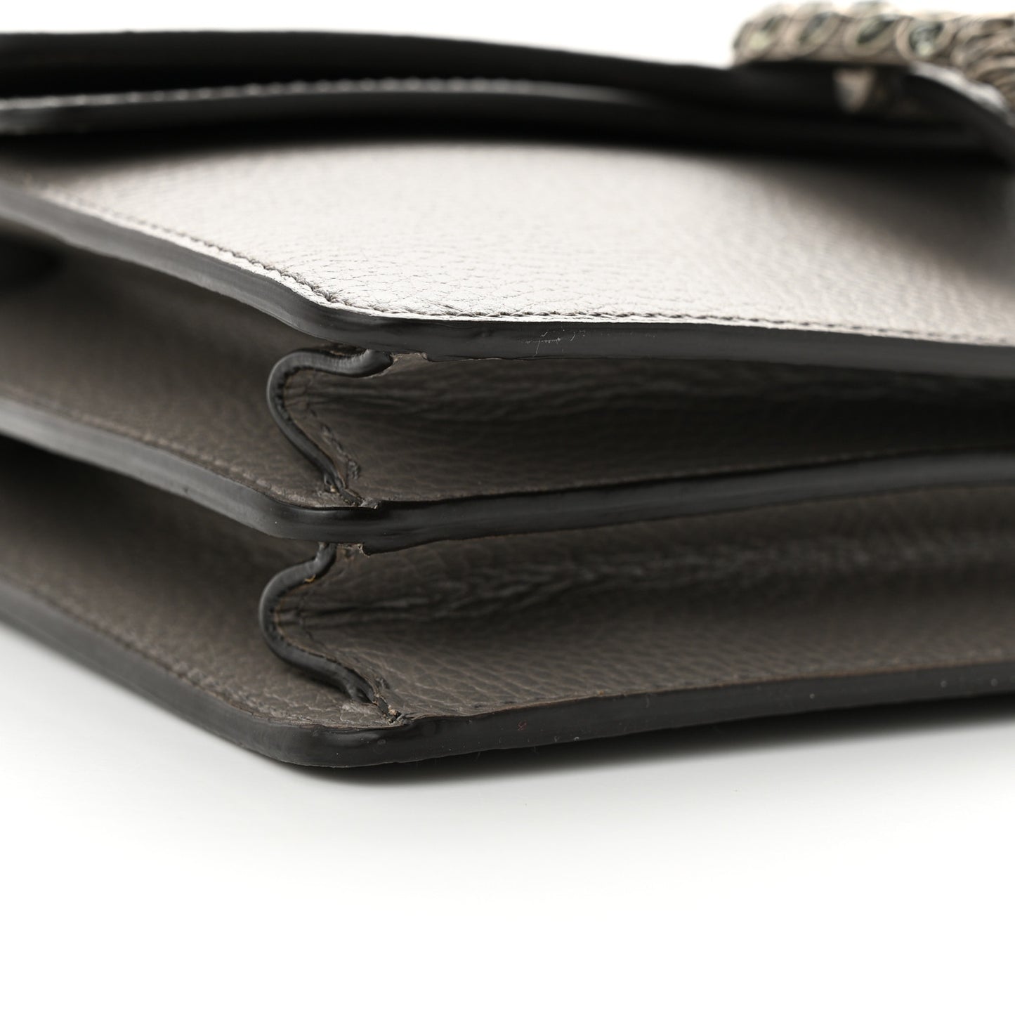 Pebbled Calfskin Small Dionysus Shoulder Bag Dusty Grey