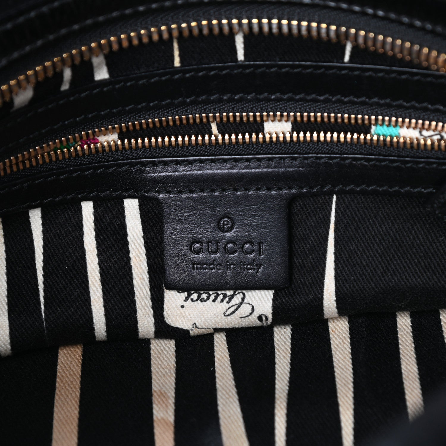 Gucci Suede Medium Wave Boston Black 6 of 10