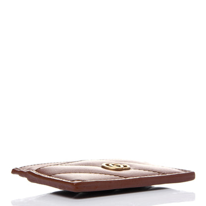 Gucci Azalea Calfskin Matelasse Diagonal GG Marmont Card Holder Cuir 4 of 10