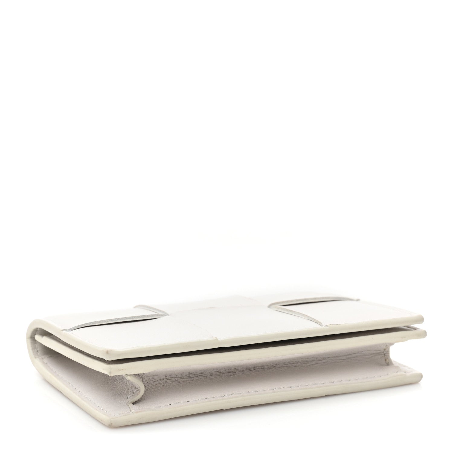 Bottega Veneta Nappa Maxi Intrecciato Card Holder Wallet White 4 of 10