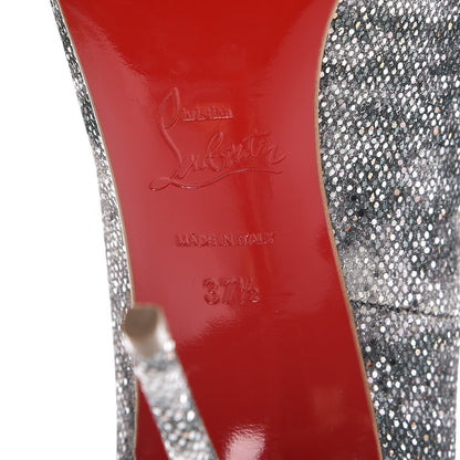 Christian Louboutin Glitter Sirene Pigalle Follies 100 Pumps 37.5 Silver 6 of 8