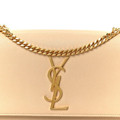Saint Laurent Grain De Poudre Medium Monogram Kate Satchel Nude Powder 9 of 11