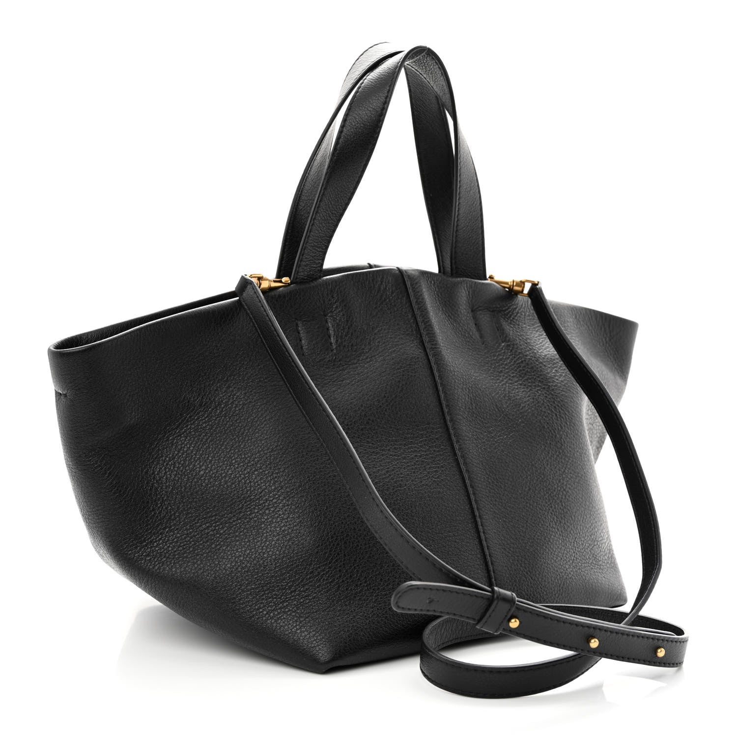 Mansur Gavriel Calfskin Tulipano Bag Black 3 of 10